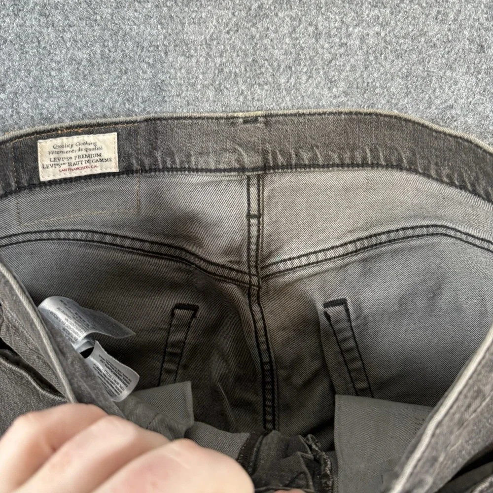 Levi's Jeans Mens 30x32 (Fits 28x31) Gray 502 Regular Taper Premium‎ Stretch